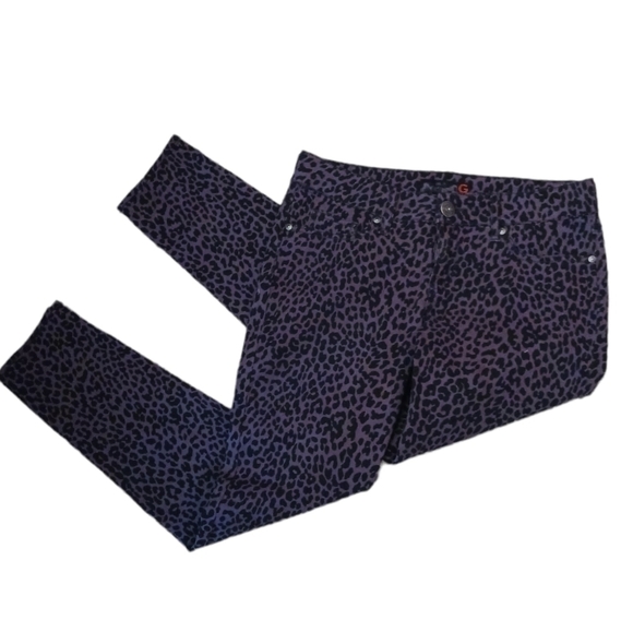 GUESS SUPER SKINNY CHEETAH PANTS - Picture 1 of 8